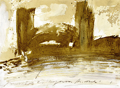 Atmosfera, Olio, smalto e acrilico su carta, cm 24x33, 2010