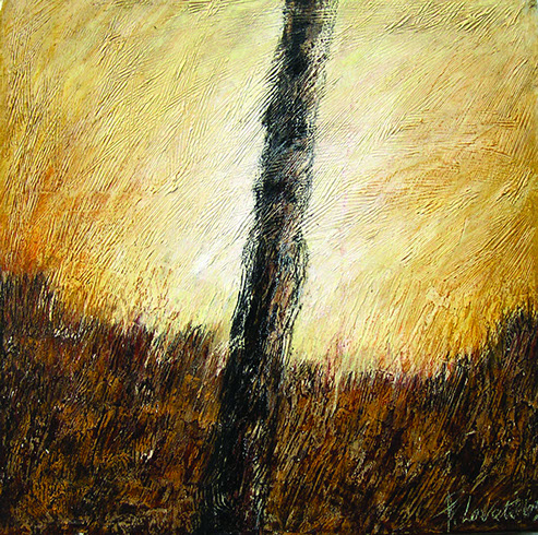 Luce 2, Olio e tecnica mista su tela, cm 30x30, 2004