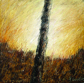 Luce 2, Olio e tecnica mista su tela, cm 30x30, 2004