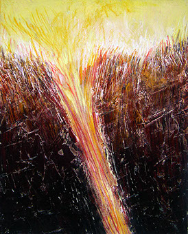 Propagazione, Olio e tecnica mista su carta/tela, cm 41x33, 2005