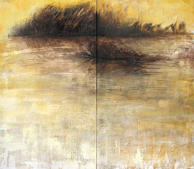 Emozioni n. 2, Dittico, Olio e tecnica mista su tela, 70x80, 2006