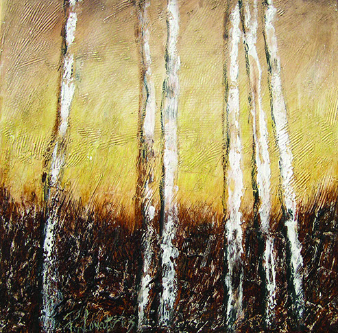 Luce 3, Olio e tecnica mista su carta/tela, cm 30x30, 2004